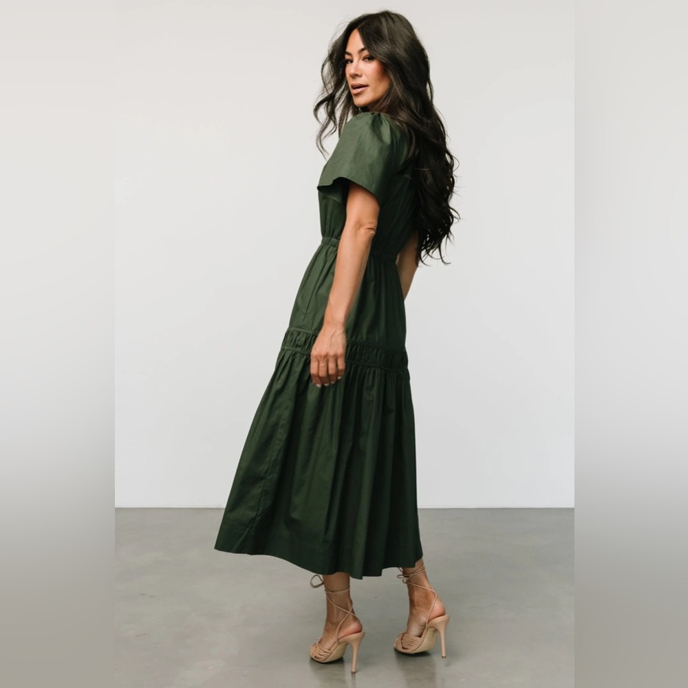 Baltic Born Dark Green Midi Dress - Picture 6 of 14